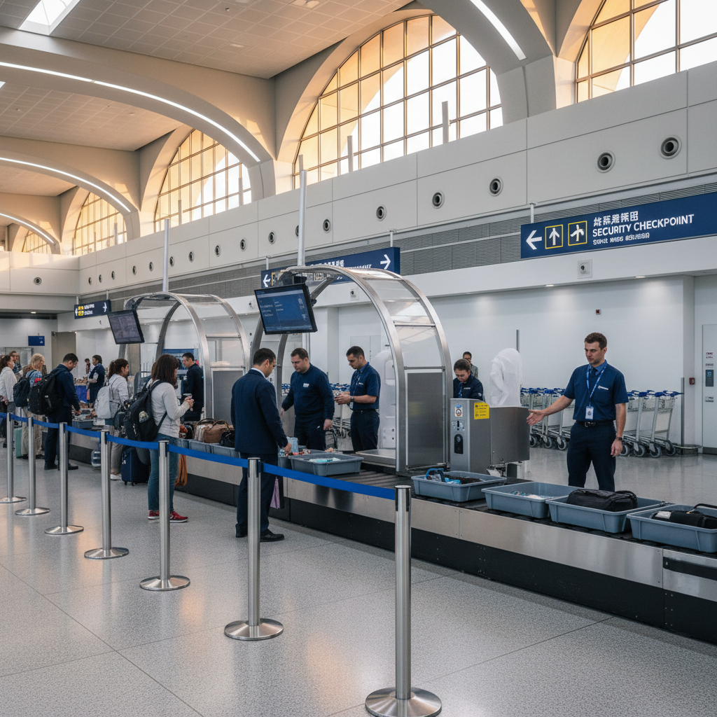 תור של נוסעים הממתינים לבדיקה ביטחונית בטרמינל 3 בנתבג